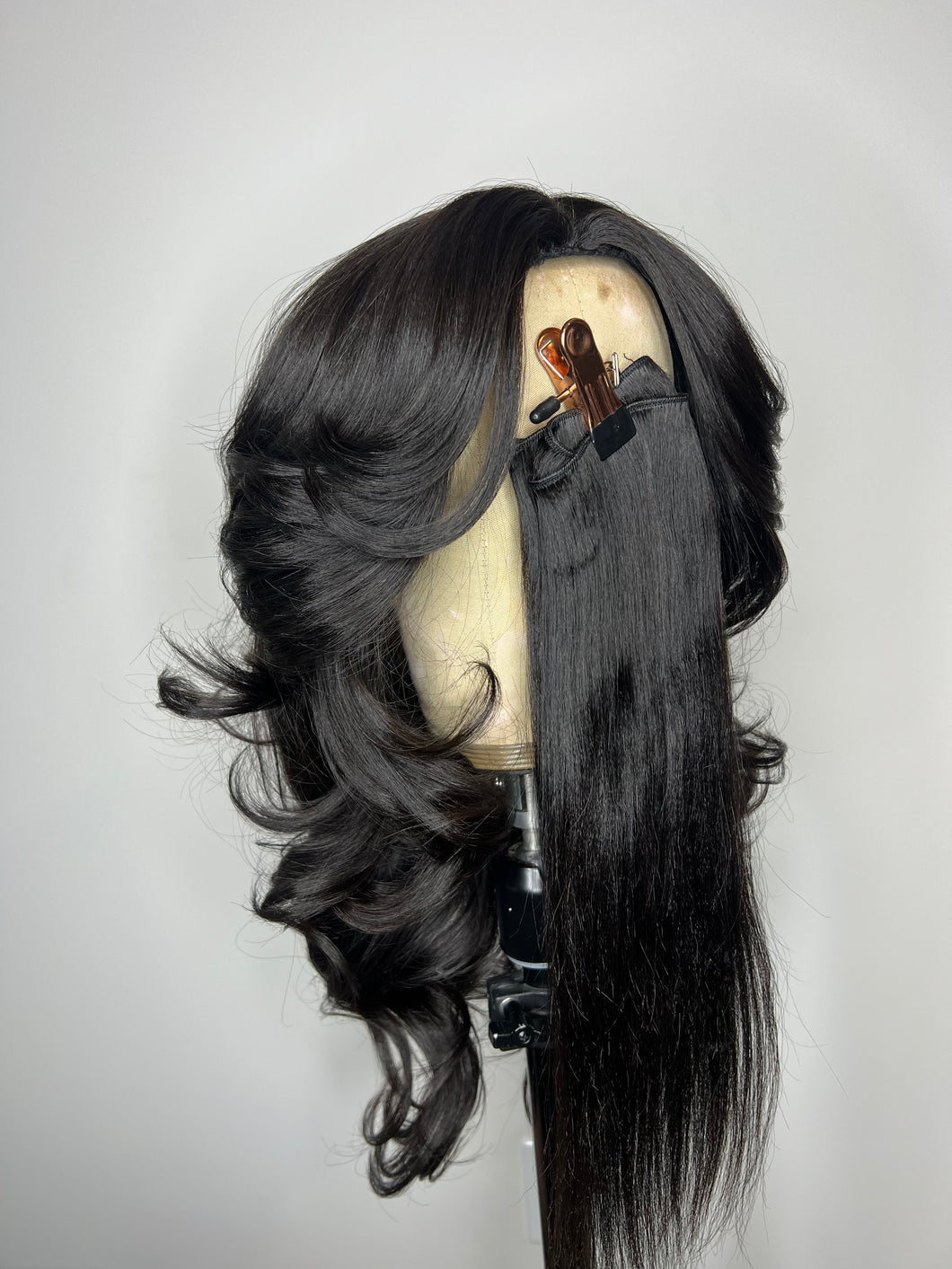 Textured U-Part Wig