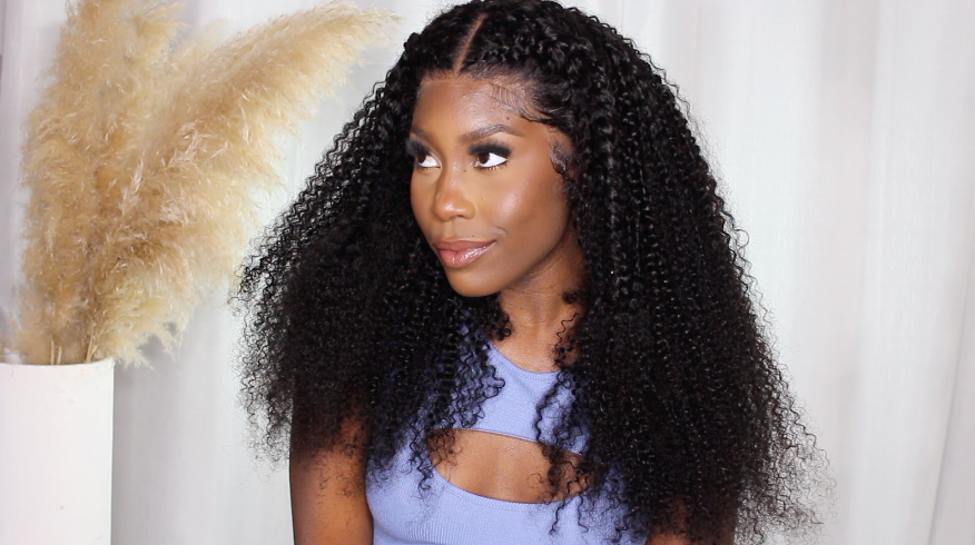 Kinky Curly Glueless Lace Front Wig